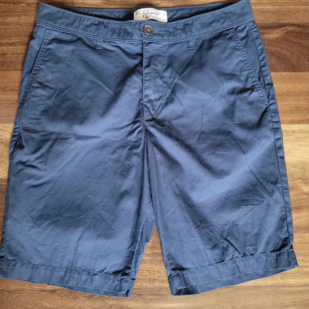 Original Penguin Navy Cotton Shorts Men's Size 31